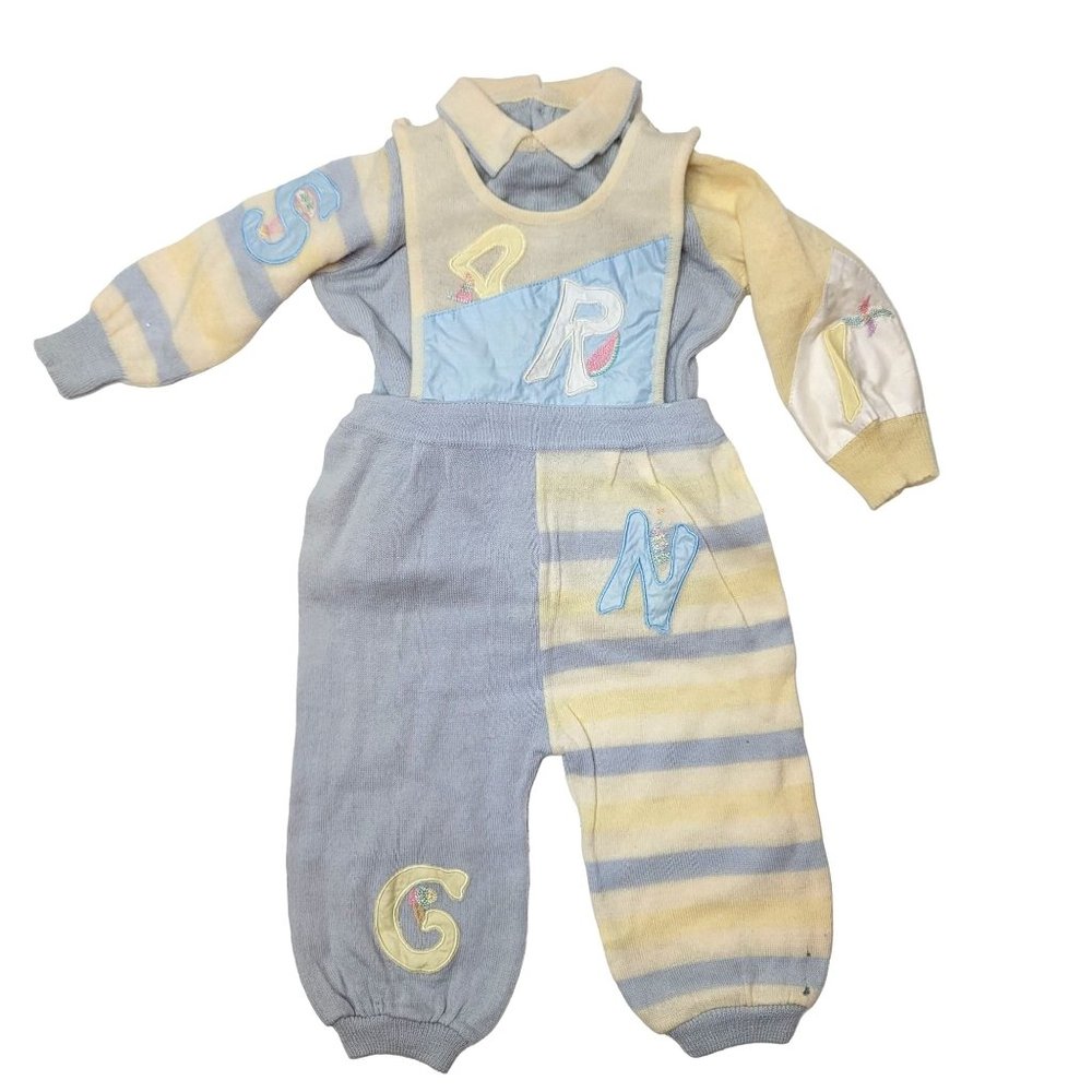 Edera Creazioni italian vintage 80s kids baby clothing NWOT alphabet unisex